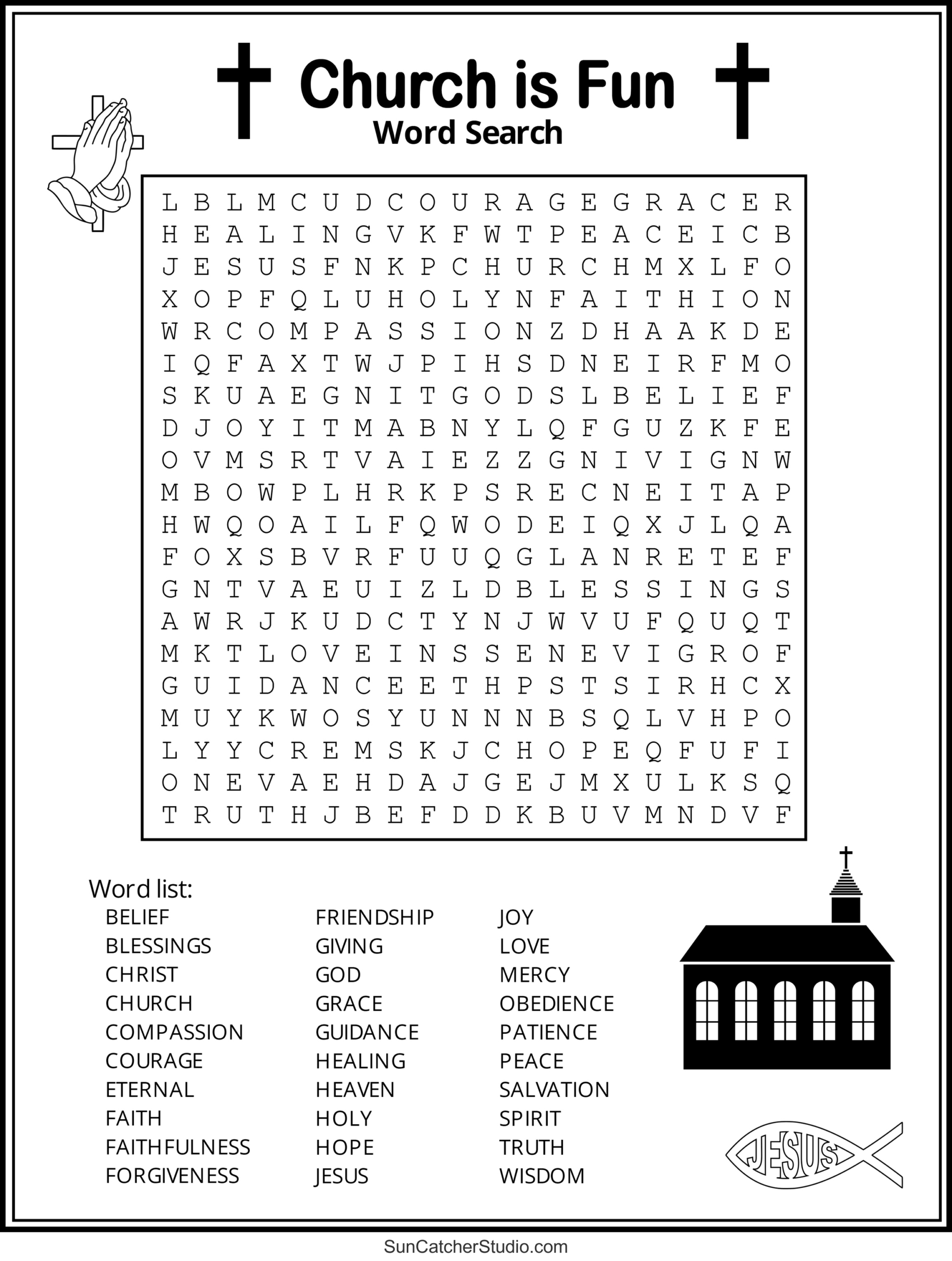 Bible Word Search (Free Printable Christian Puzzles) – Free with regard to Free Printable Bible Puzzles For Adults