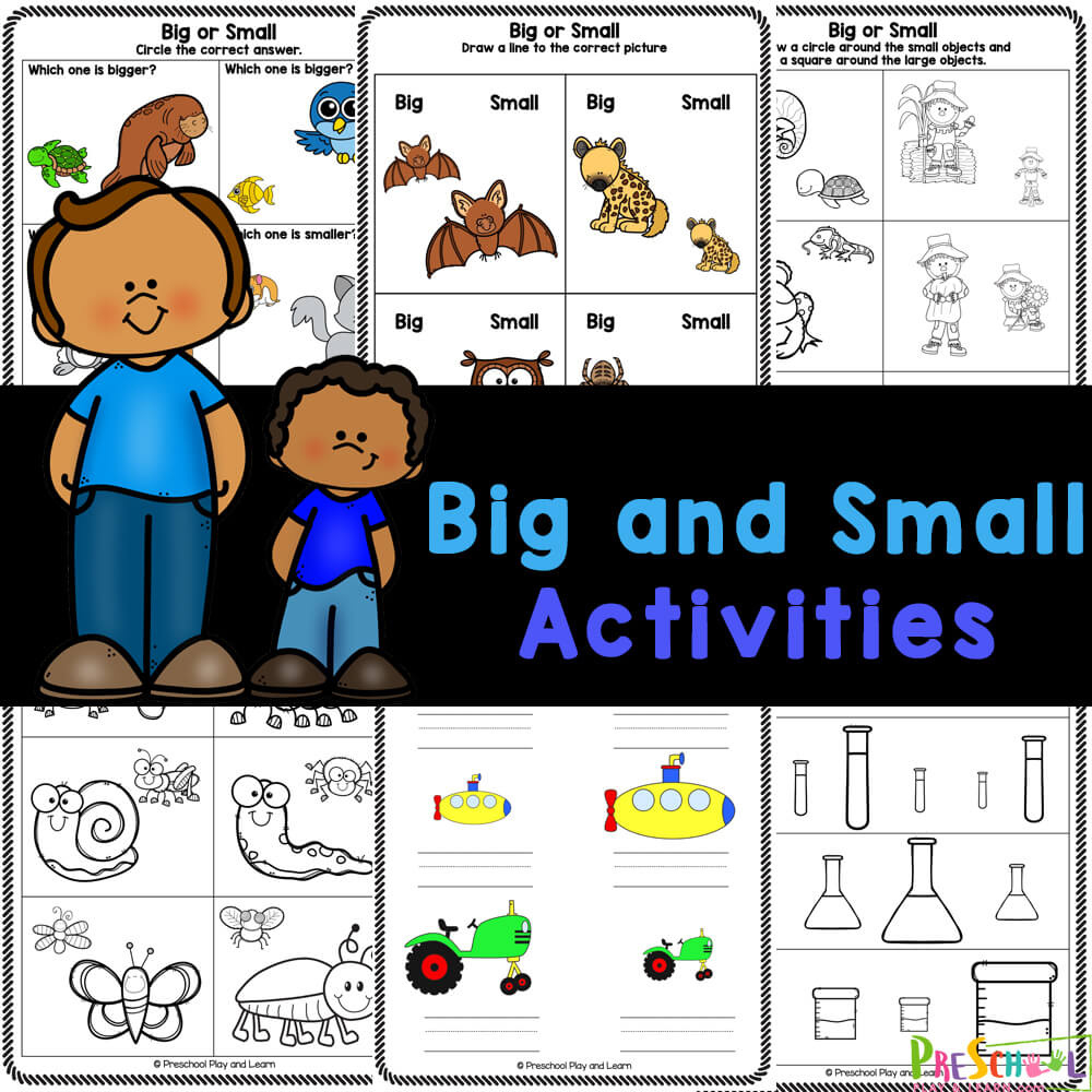 Big And Small Concept Activities With Free Math Worksheet inside FREE Printable Big and Small Worksheets