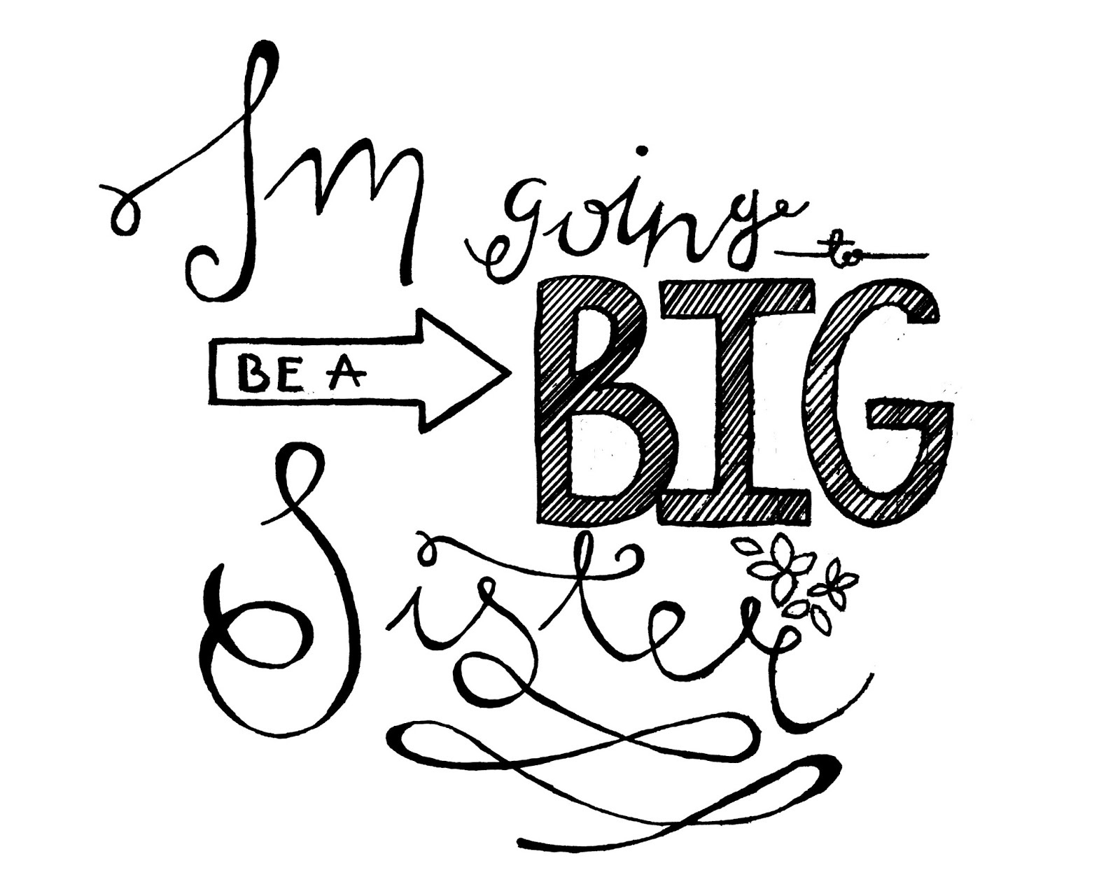 Big Sister Printable Free inside Free Printable Big Sister Sign