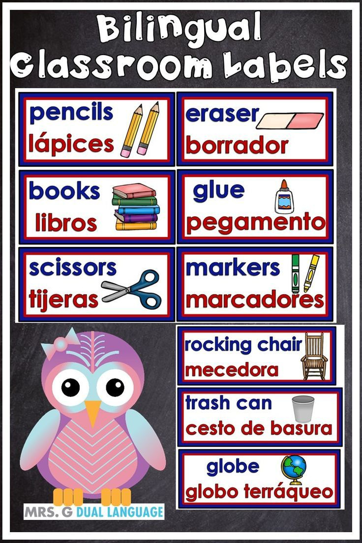 Bilingual Classroom Labels English And Spanish With Pictures Dual pertaining to Free Printable Bilingual Classroom Labels