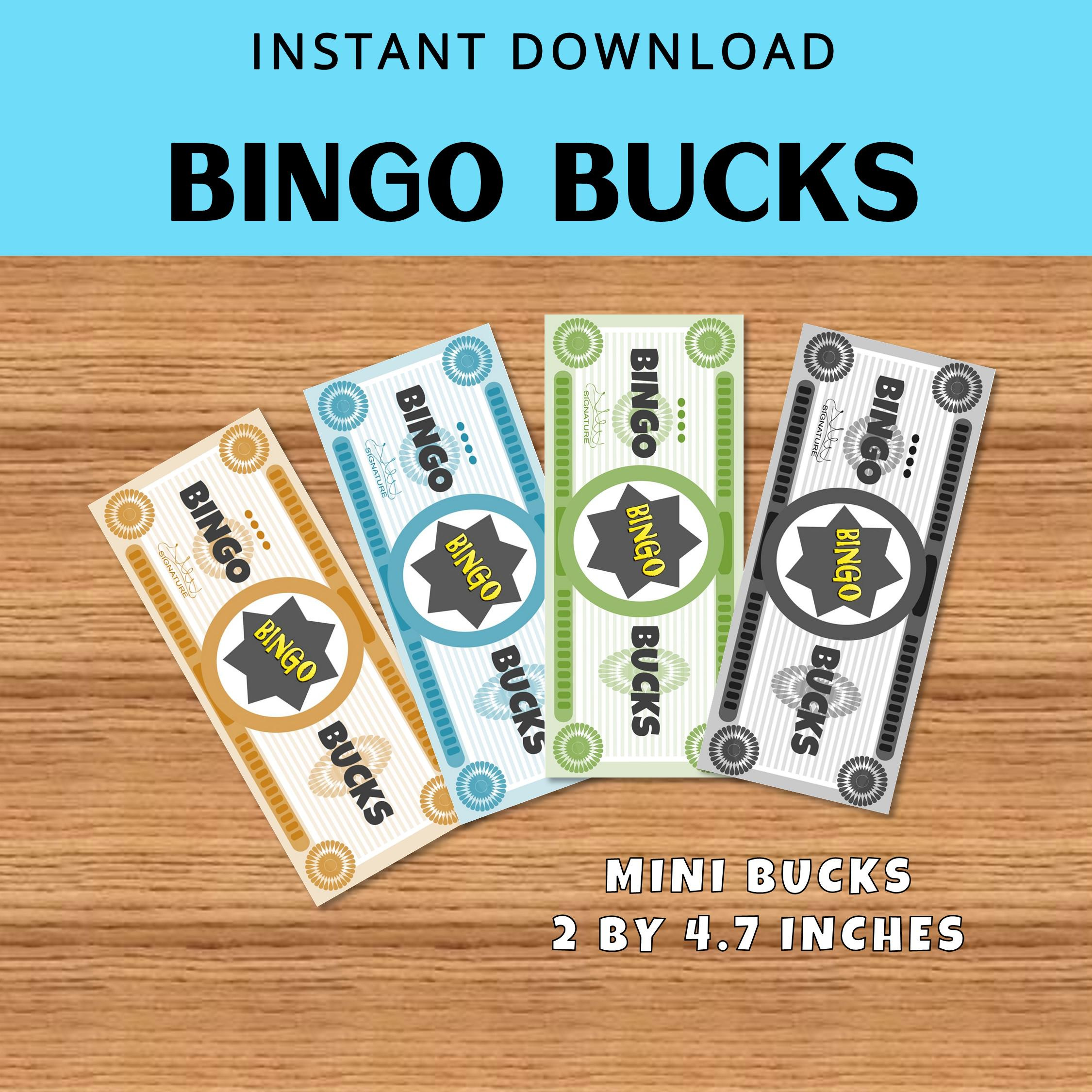 Bingo Bucks Printable, Bingo Spiel Geld, Prop Geld, Fake Geld regarding FREE Printable Bingo Bucks Template