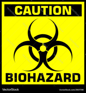 Biohazard Warning Sign Royalty Free Vector Image pertaining to FREE Printable Biohazard Sign Printable