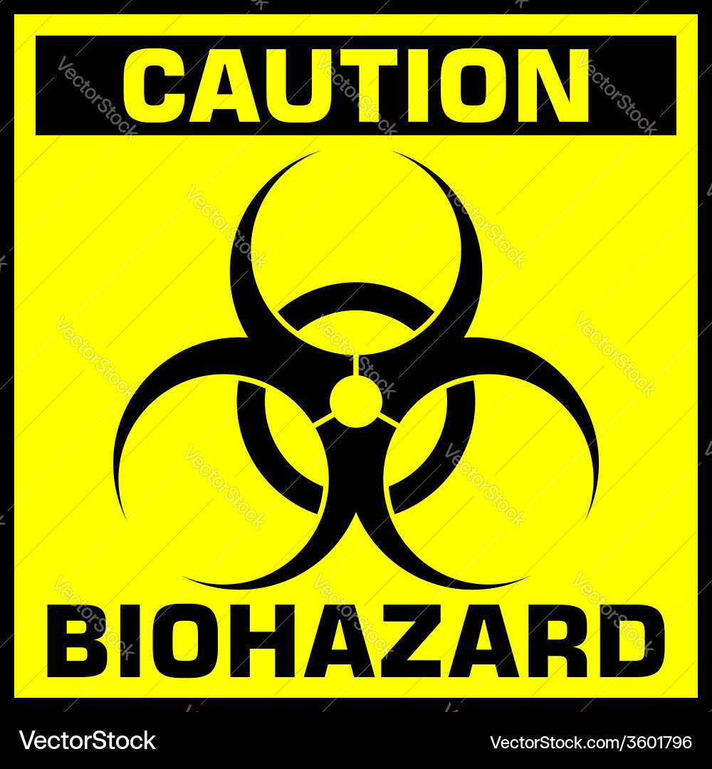Biohazard Warning Sign Royalty Free Vector Image pertaining to FREE Printable Biohazard Sign Printable