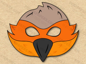 Bird Mask Printable, Paper Diy For Kids And Adults. Pdf Template for FREE Printable Bird Mask Templates