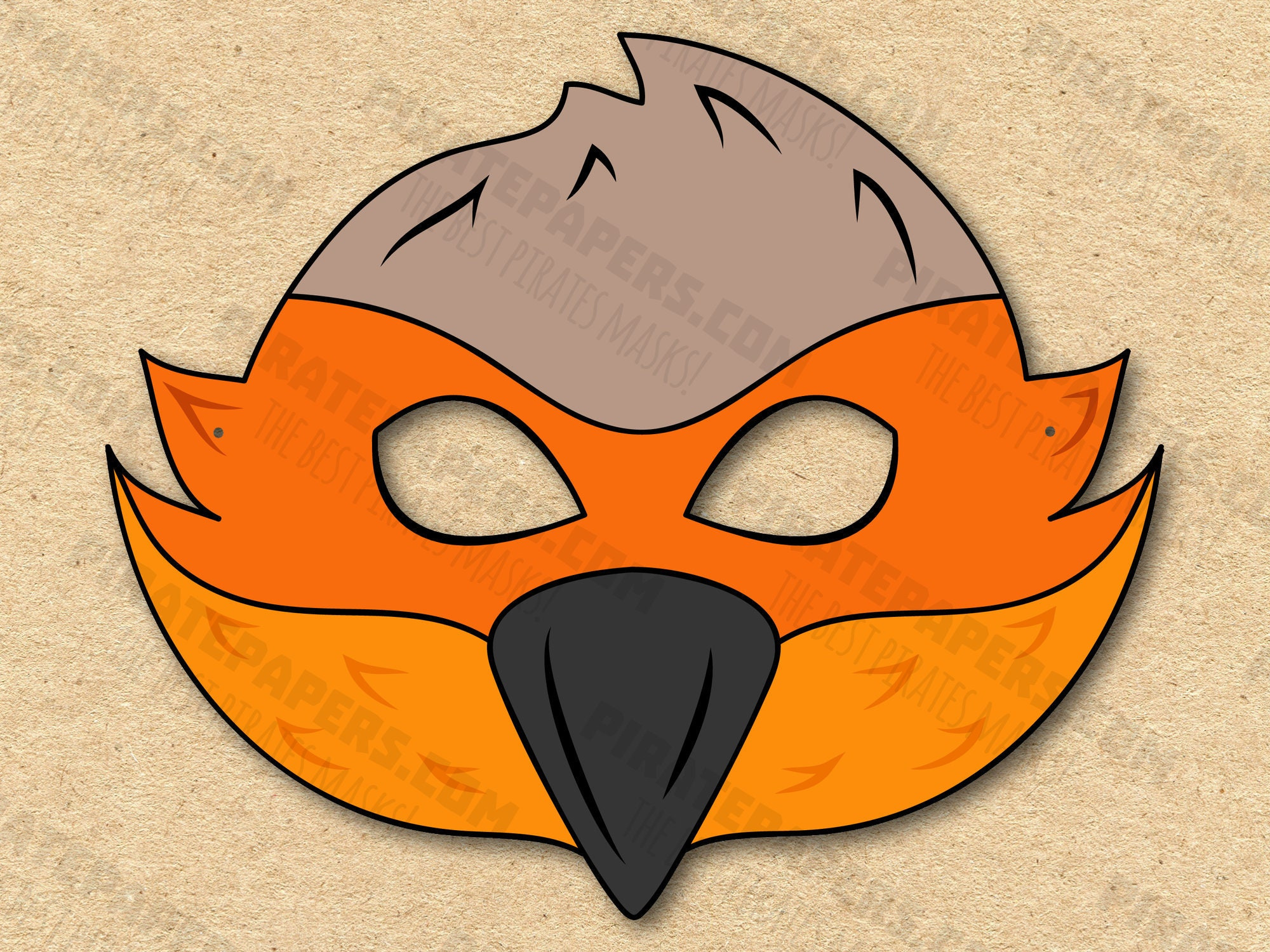 Bird Mask Printable, Paper Diy For Kids And Adults. Pdf Template for FREE Printable Bird Mask Templates