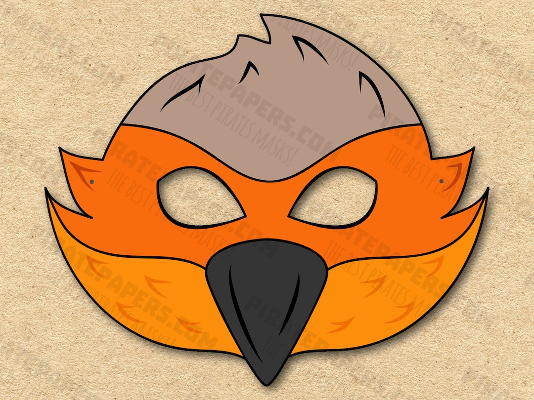 Bird Mask Printable, Paper Diy For Kids And Adults. Pdf Template inside FREE Printable Bird Mask Template