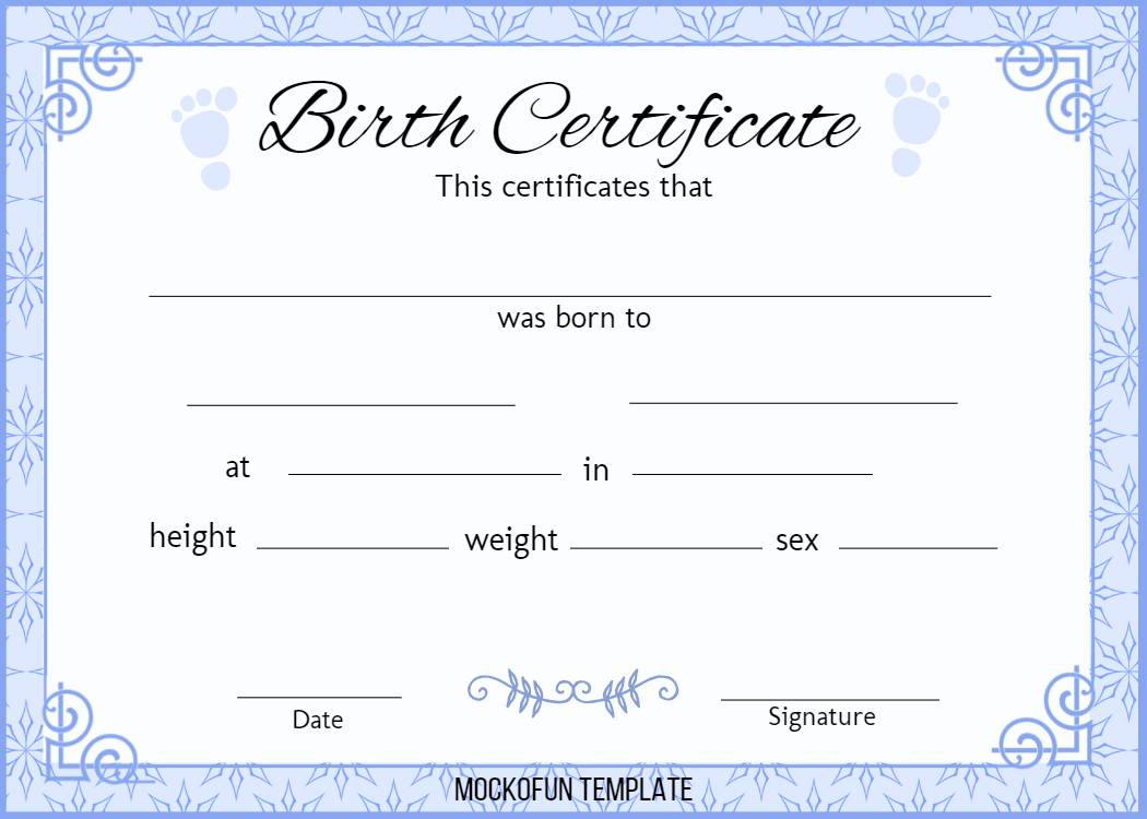 Birth Certificate Template - Mockofun inside FREE Printable Birth Certificate Template