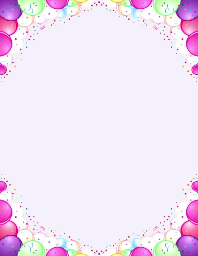 Birthday Border Printable | Png | Pdf | Instant Download Happy Birthday Office Gift 3 Pages| For Photos Scrapbook Wall Decor, Print Gift inside Free Printable Birthday Borders And Frames