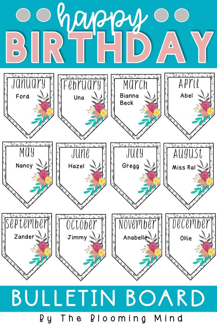 Birthday Bulletin Board within FREE Printable Birthday Bulletin Board Ideas