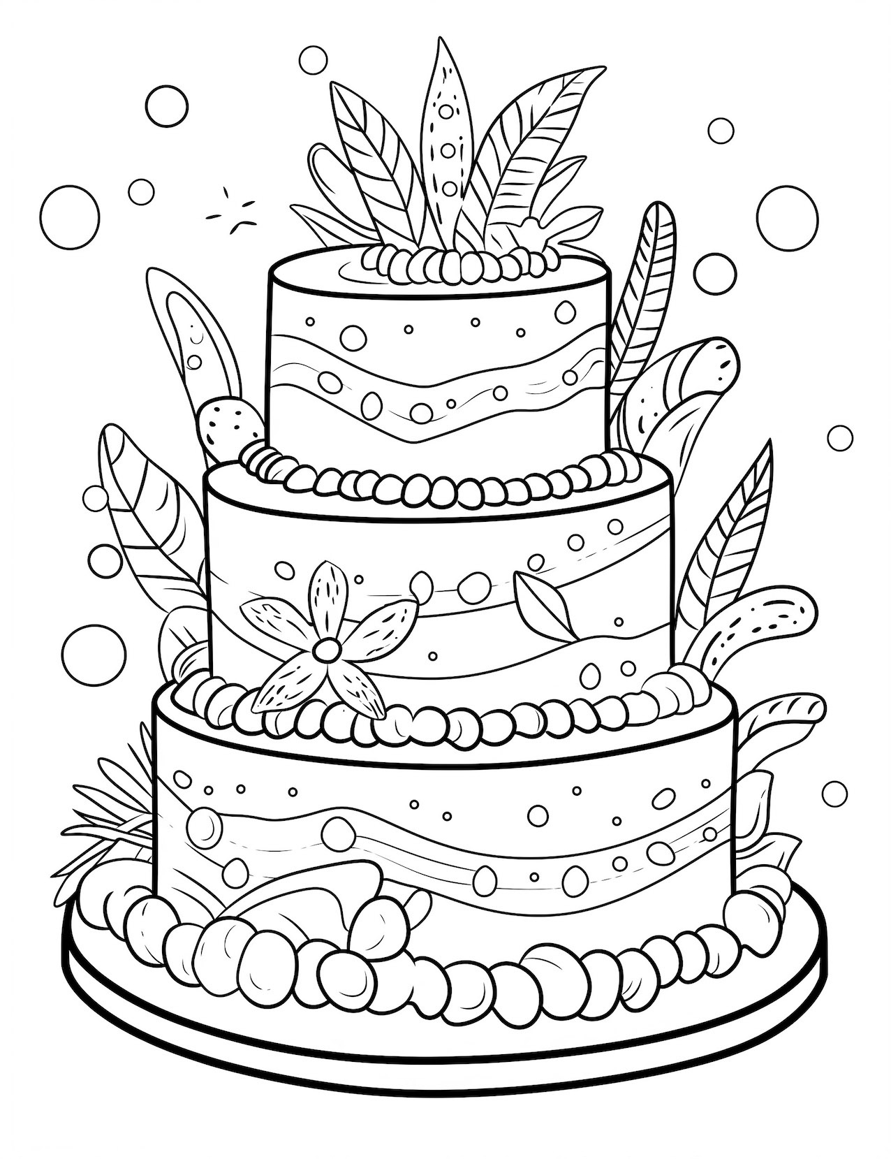 Birthday Cake Printable Template Printable Birthday Cake Coloring with regard to FREE Printable Birthday Cake Pictures