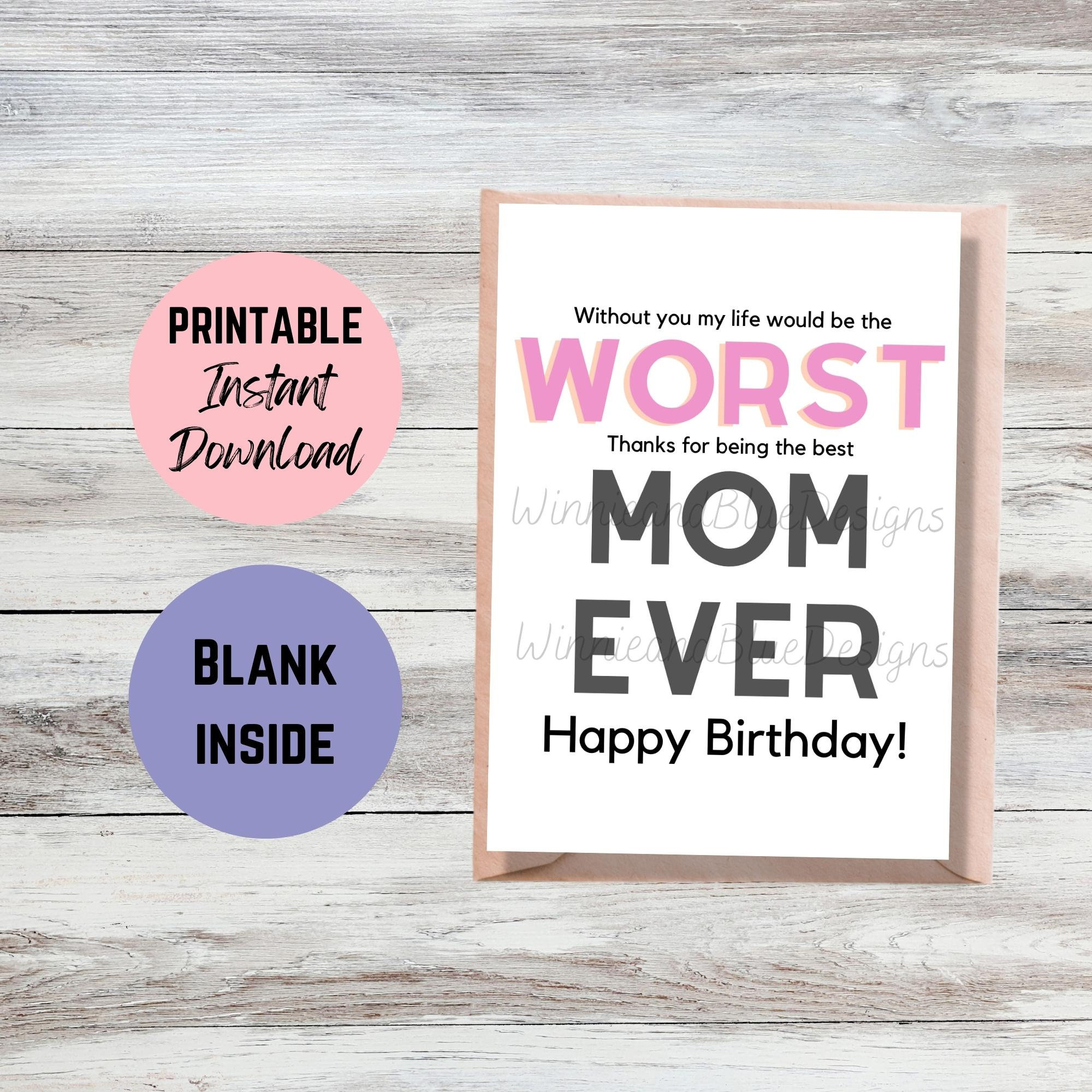 Birthday Cards For Mom Funny Ideas Free Printable Funny Birthday pertaining to FREE Printable Birthday Cards For Mom Funny