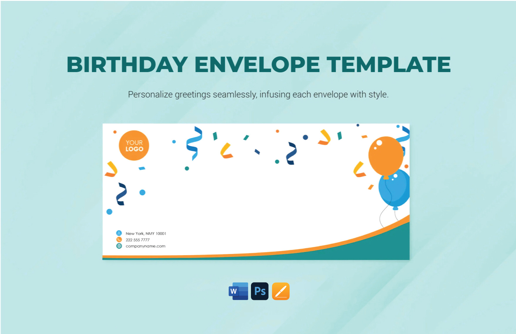 Birthday Envelope Template In Word, Photoshop, Pages - Download with FREE Printable Birthday Envelope Templates