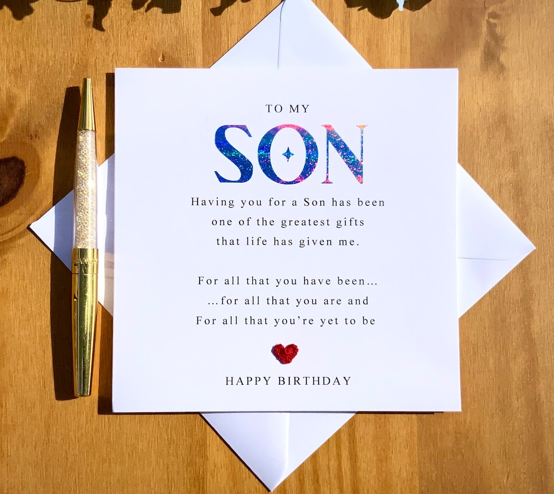 Birthday Gifts For Son Adult Free Printable Birthday Card To My pertaining to FREE Printable Birthday Cards For Adult Son