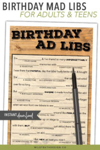 Birthday Mad Libs For Adults Printable - Men &amp; Women - Country within Free Printable Birthday Mad Libs For Adults