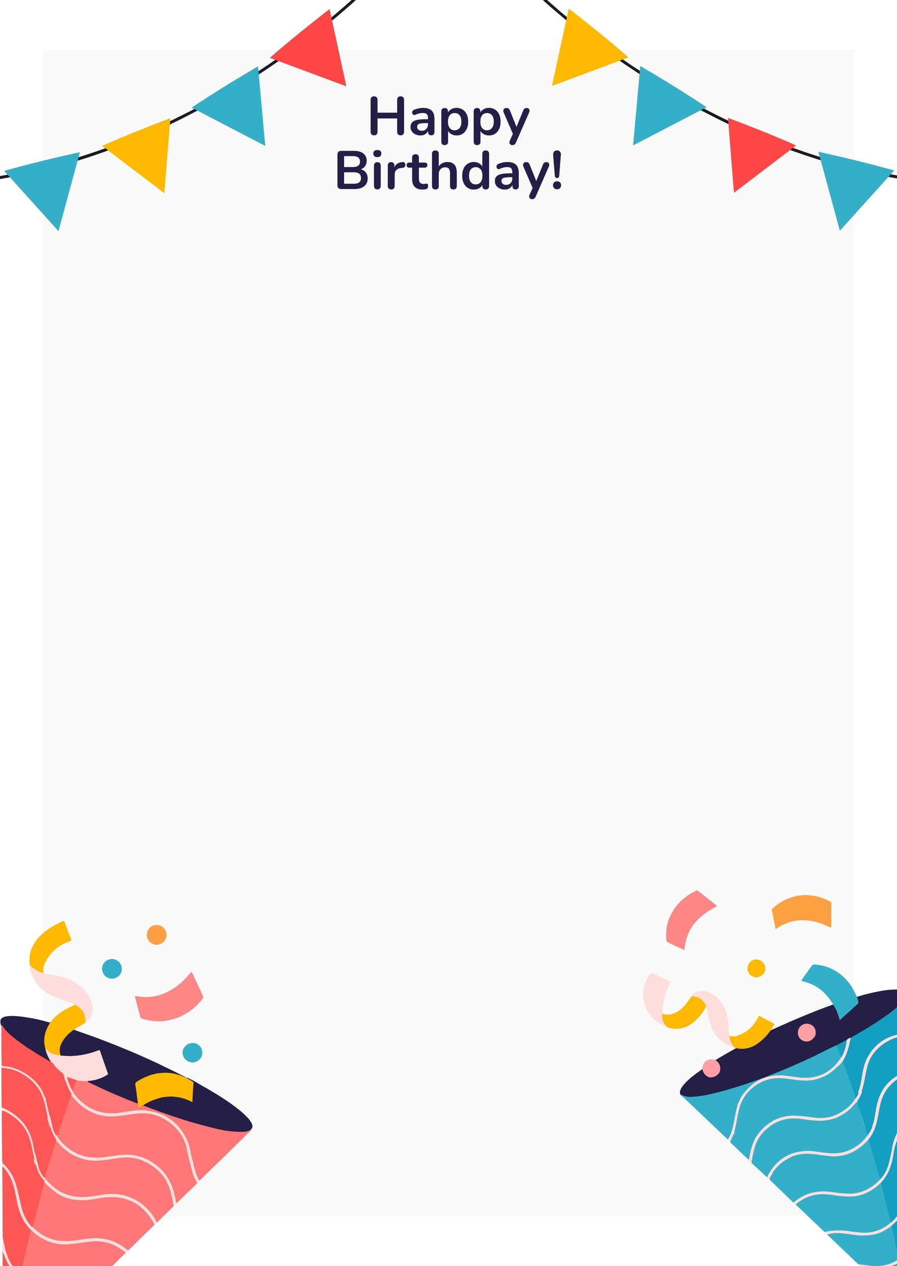 Birthday Page Border In Illustrator, Word, Google Docs - Download regarding Free Printable Birthday Borders For Paper