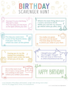 Birthday Scavenger Hunt For Kids Free Printable - Imom throughout Free Printable Birthday Scavenger Hunt
