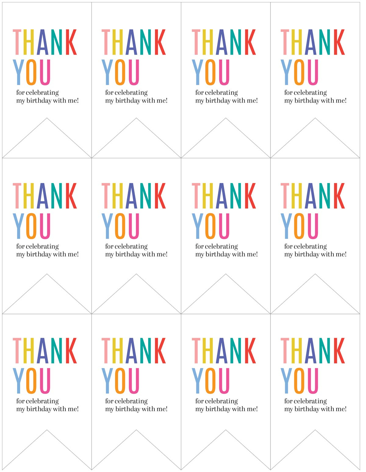 Birthday Thank You Tags | Skip To My Lou pertaining to Free Printable Birthday Favor Tags