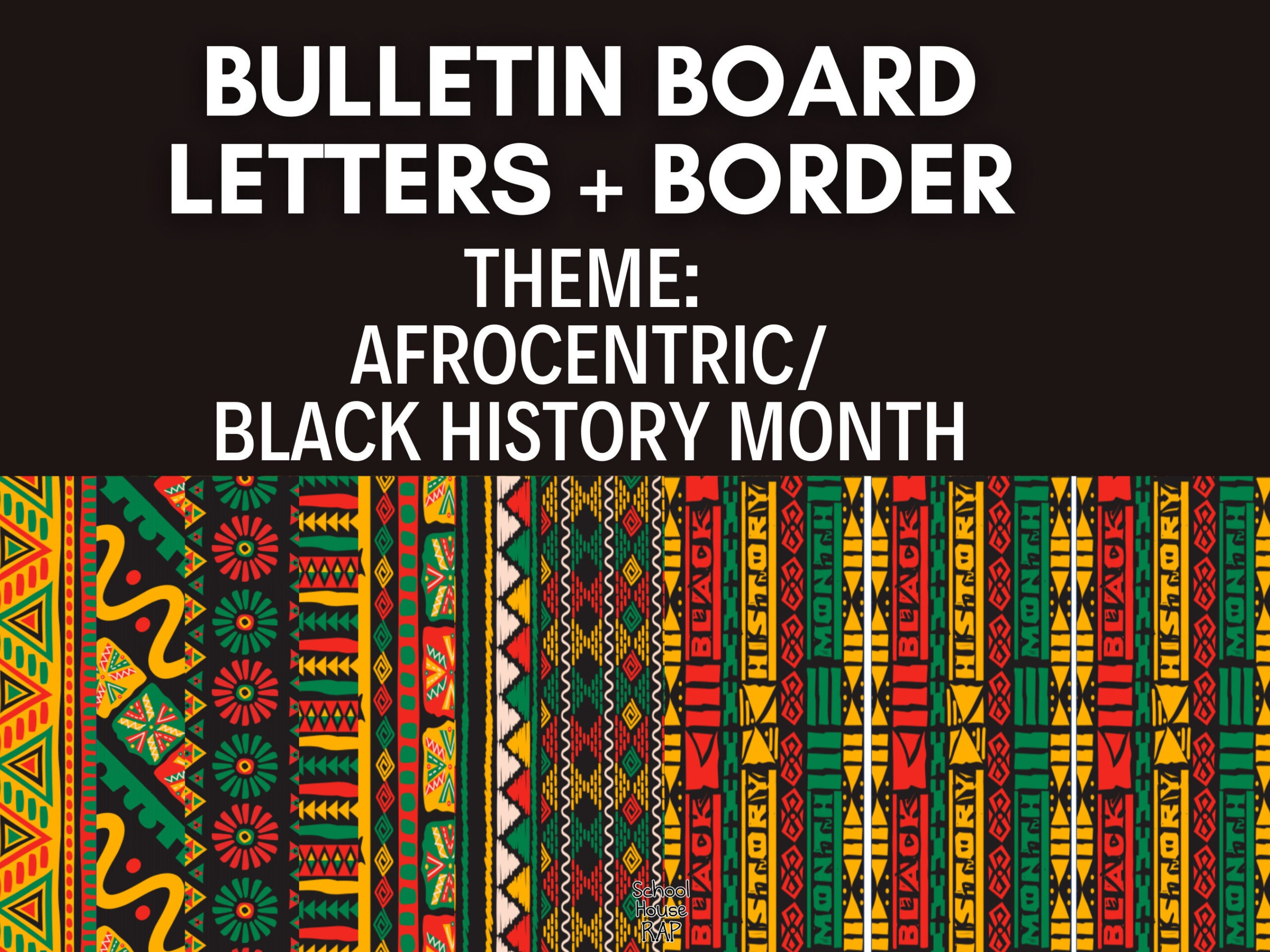Black History Bulletin Board Border | Afrocentric Border | Black with regard to Free Printable Black History Borders