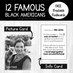 Black History Flashcards - 1+1+1=1 regarding FREE Printable Black History Flashcards