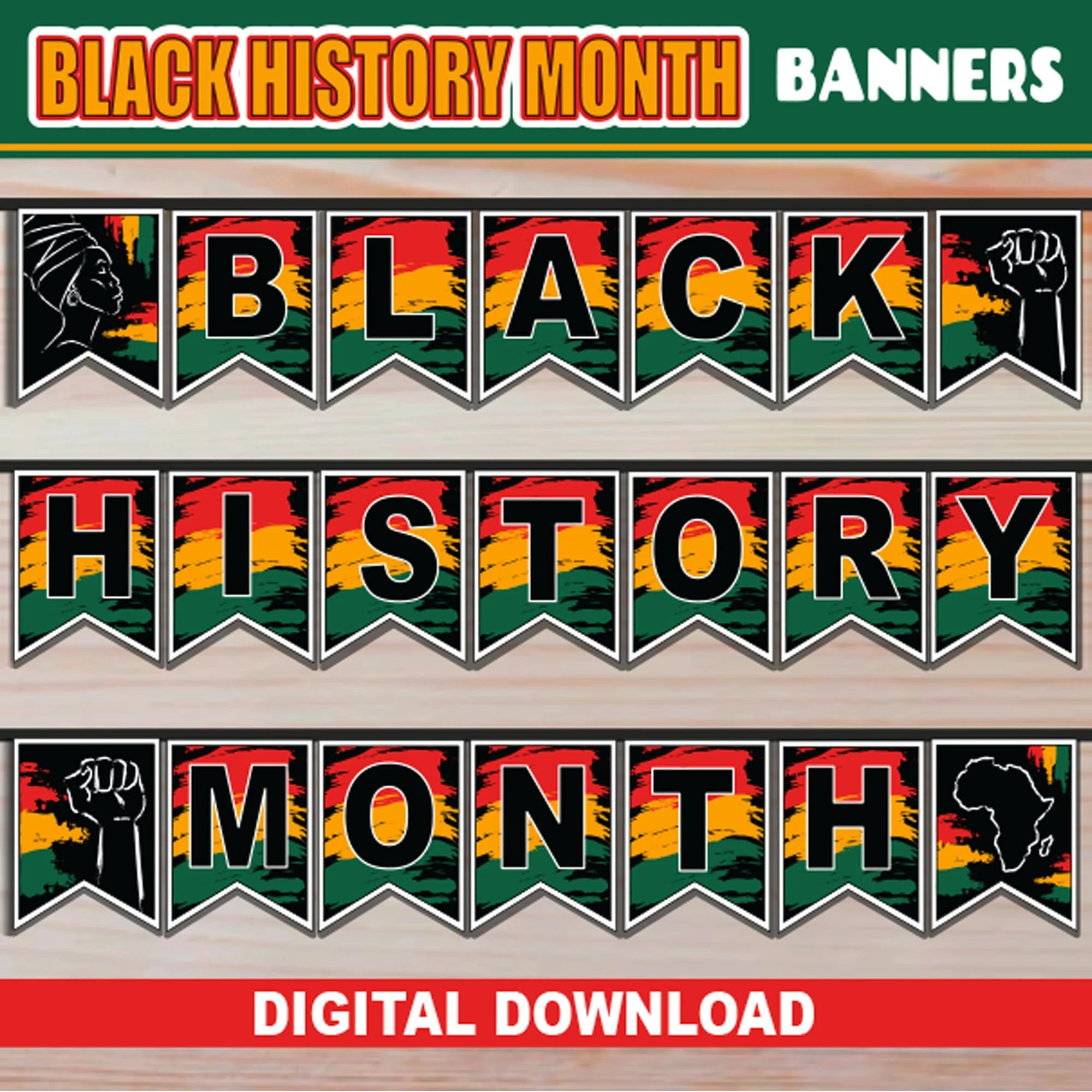 Black History Month Banner Printable Free - Printable Party Favors for Free Printable Black History Borders