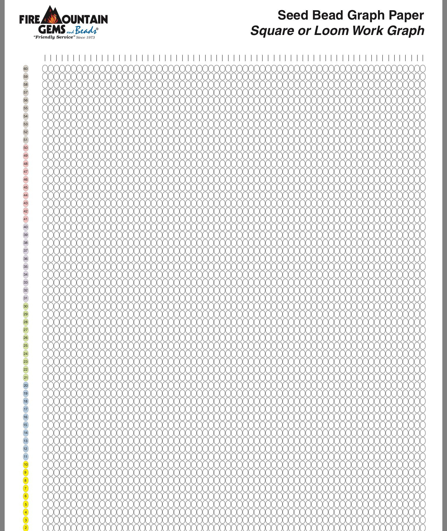 Blank Beading Pattern Paper 2025 | Www.theisstalschule.de inside FREE Printable Bead Loom Graph Paper