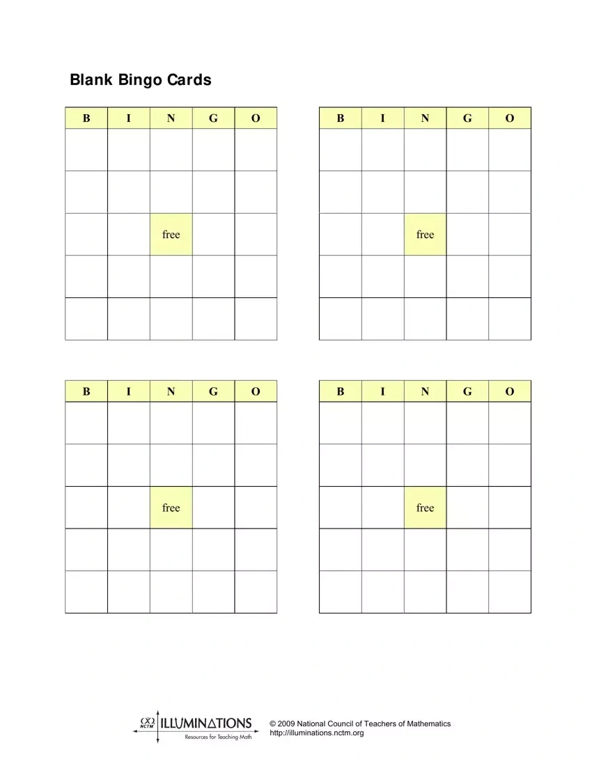 Blank Bingo Cards ≡ Fill Out Printable Pdf Forms Online regarding Free Printable Blank Bingo Cards For Teachers