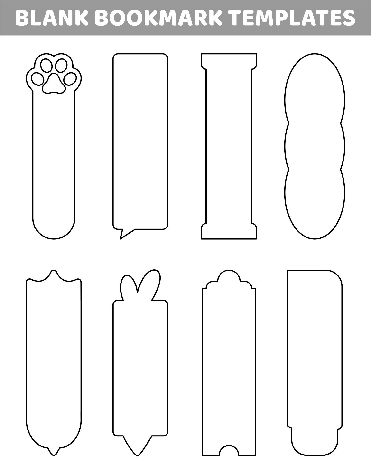 Blank Bookmarks - 10 Free Pdf Printables | Printablee pertaining to Free Printable Blank Bookmark Templates