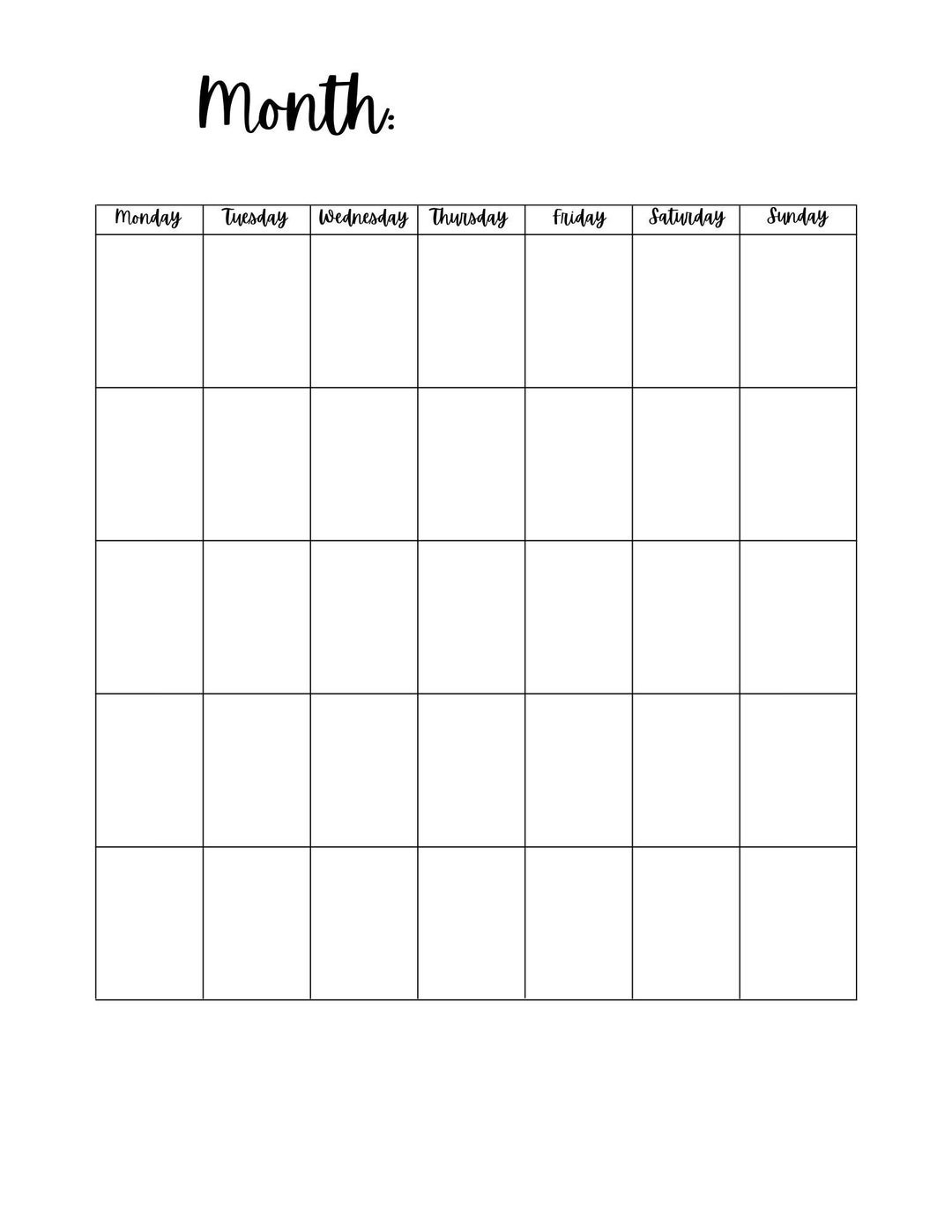 Blank Calendar Template, 8.5 X 11 Inches, Vertical Printable with regard to Free Printable Blank Calendar Vertical