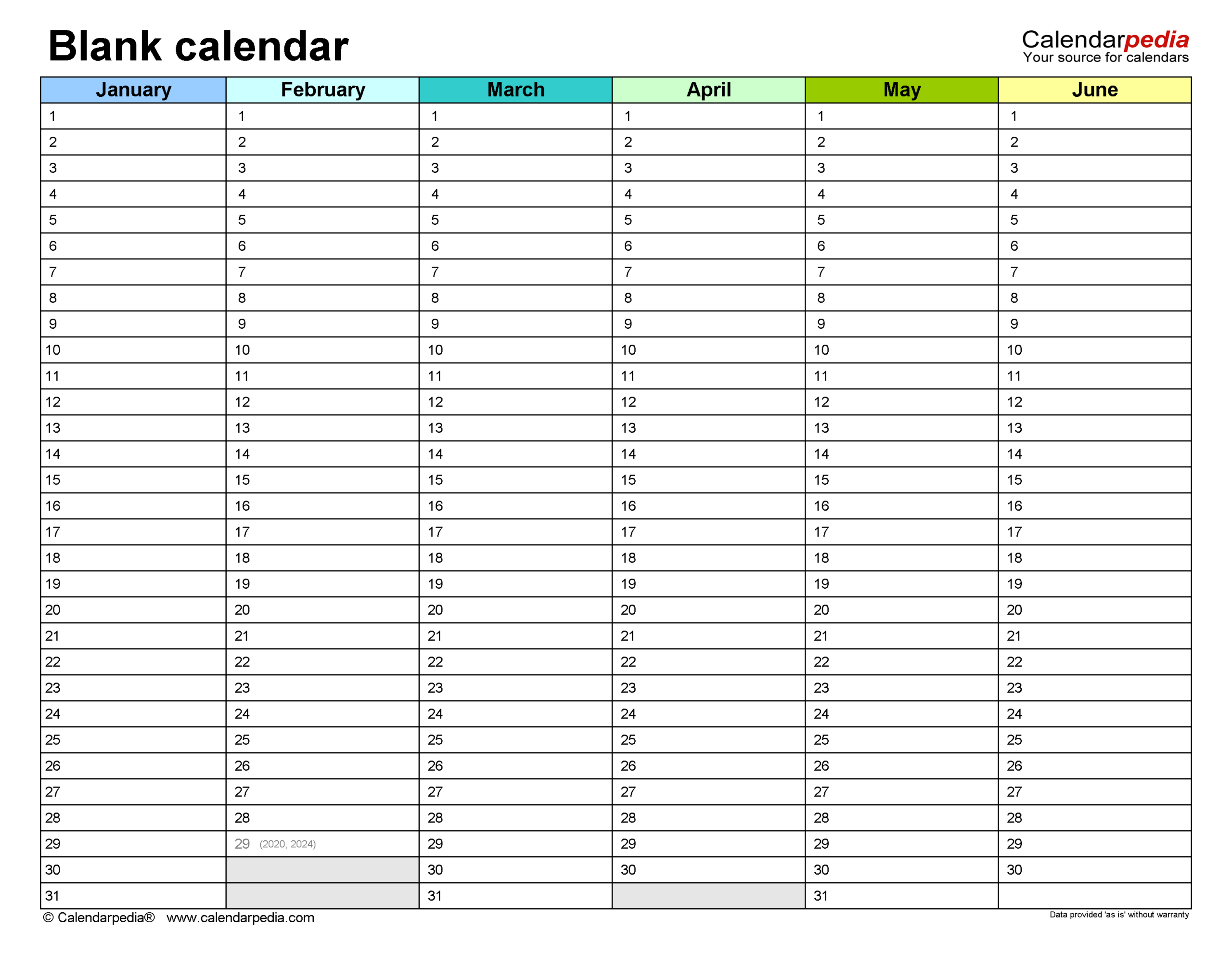 Blank Calendars - Free Printable Pdf Templates with FREE Printable Blank Yearly Calendar