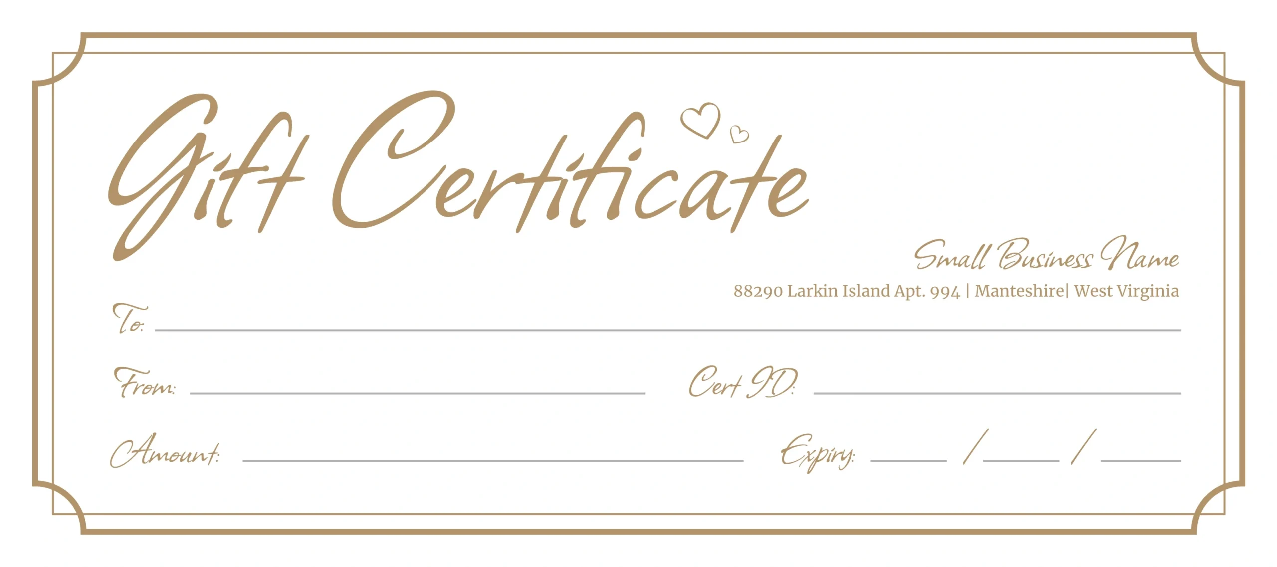 Blank Gift Certificate Free Google Docs Template - Gdoc.io intended for Free Printable Blank Certificate Paper