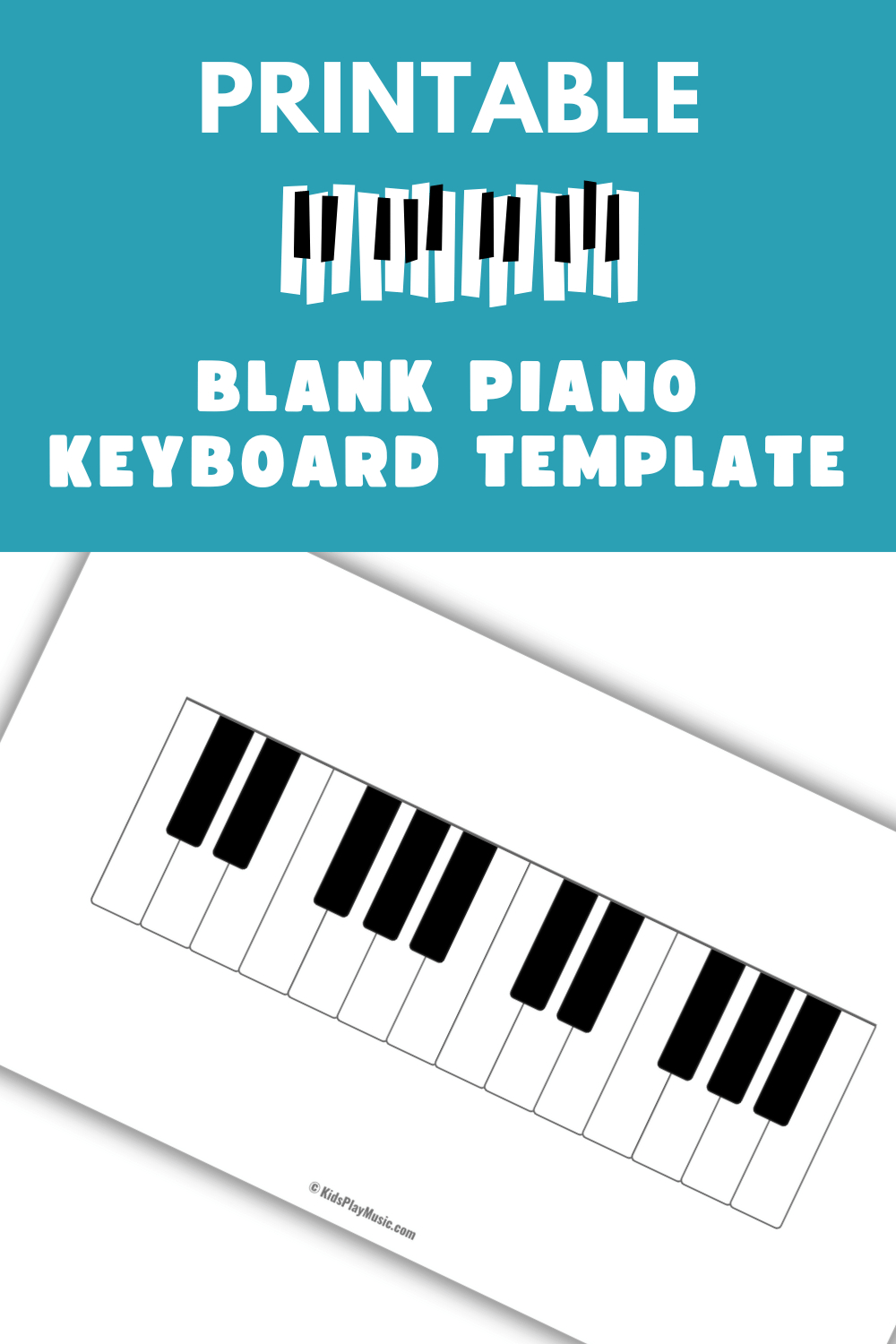Blank Piano Keyboard Template - Kidsplaymusic throughout Free Printable Blank Piano Keyboard Template