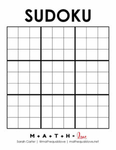 Blank Printable 9X9 Sudoku Grids (Free Pdf Download) inside Free Printable Blank Sudoku Sheets