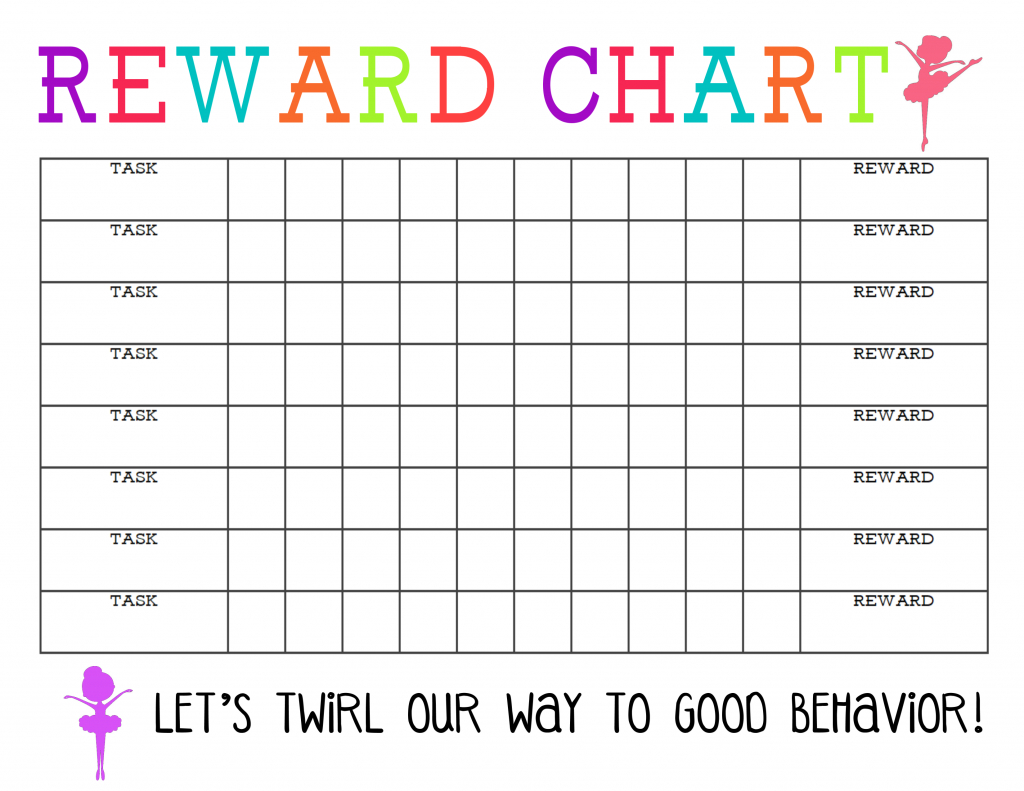 Blank Reward Chart Printable - The Girl Creative throughout FREE Printable Blank Reward Chart