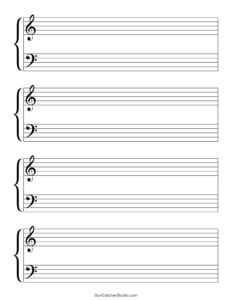 Blank Sheet Music (Free Printable Staff Paper) – Free Printables inside FREE Printable Blank Music Staff