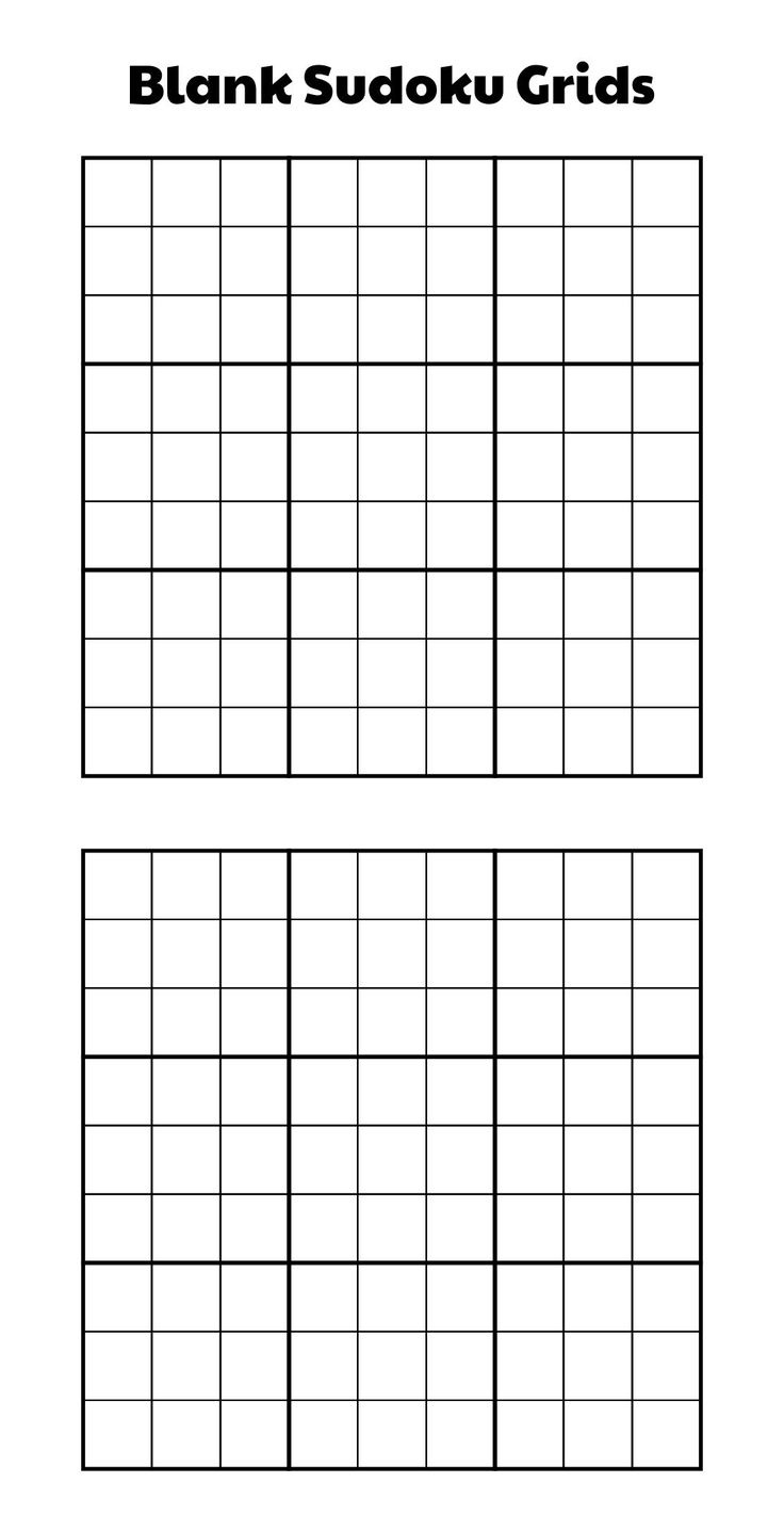 Blank Sudoku Grid 2 Per Page - 10 Free Pdf Printables | Printablee pertaining to FREE Printable Blank Sudoku Sheets