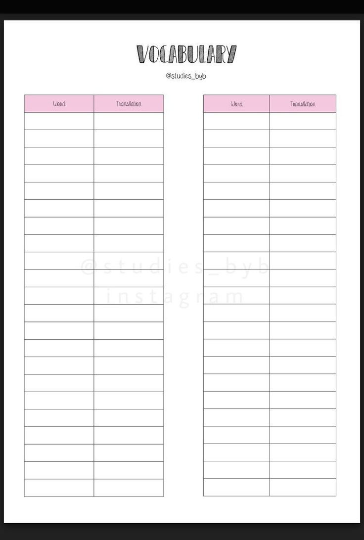 Blank Vocabulary Worksheet Template | Worksheet For Education in FREE Printable Blank Vocabulary Worksheets