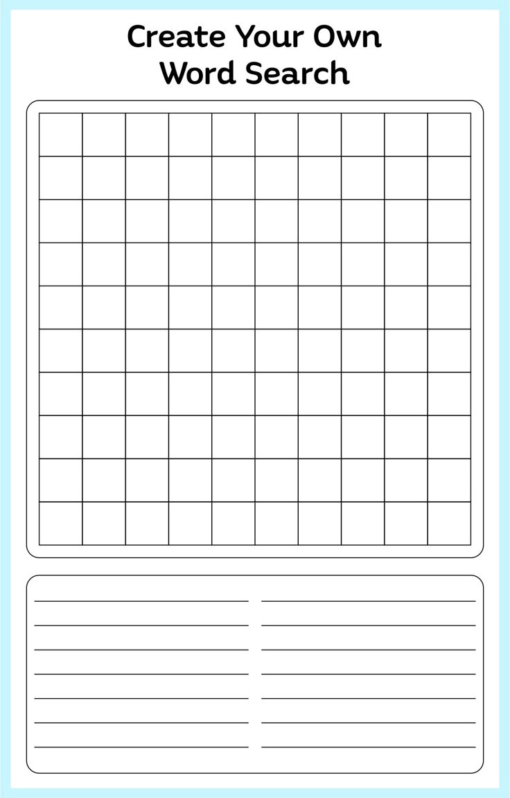 Blank Word Search Puzzles - 16 Free Pdf Printables | Printablee regarding Free Printable Blank Word Search Template