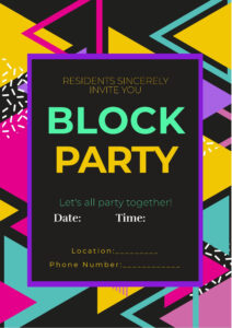Block Party Invitation Template | Pdf Agile pertaining to Free Printable Block Party Invitations