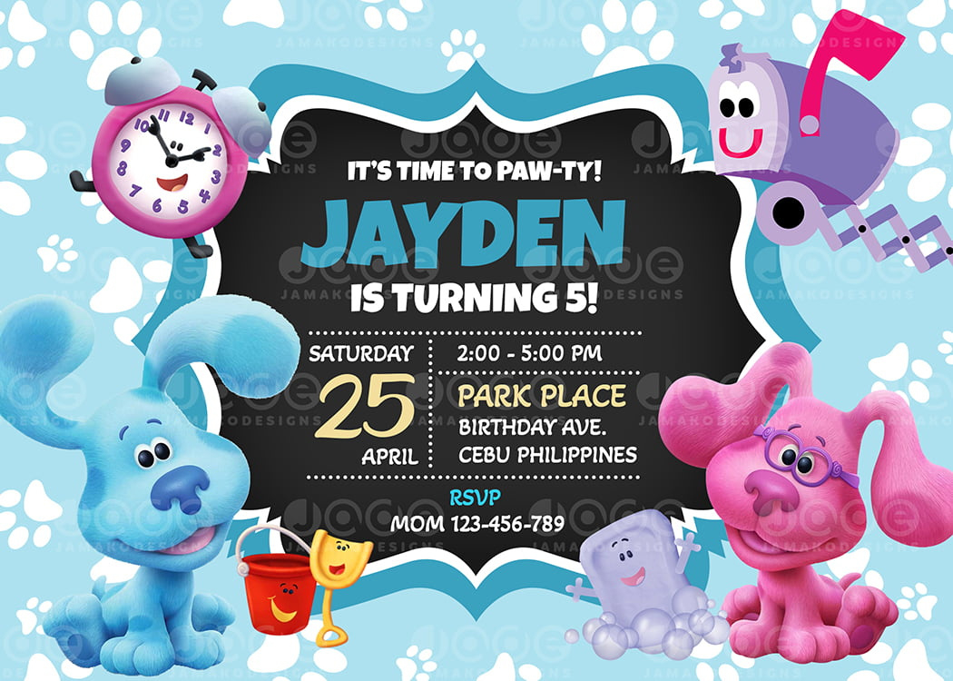 Blue&amp;#039;S Clues Birthday Invitation Personalize 4 X 6 Or 5 X 7 Free within FREE Printable Blues Clues Birthday Invitations