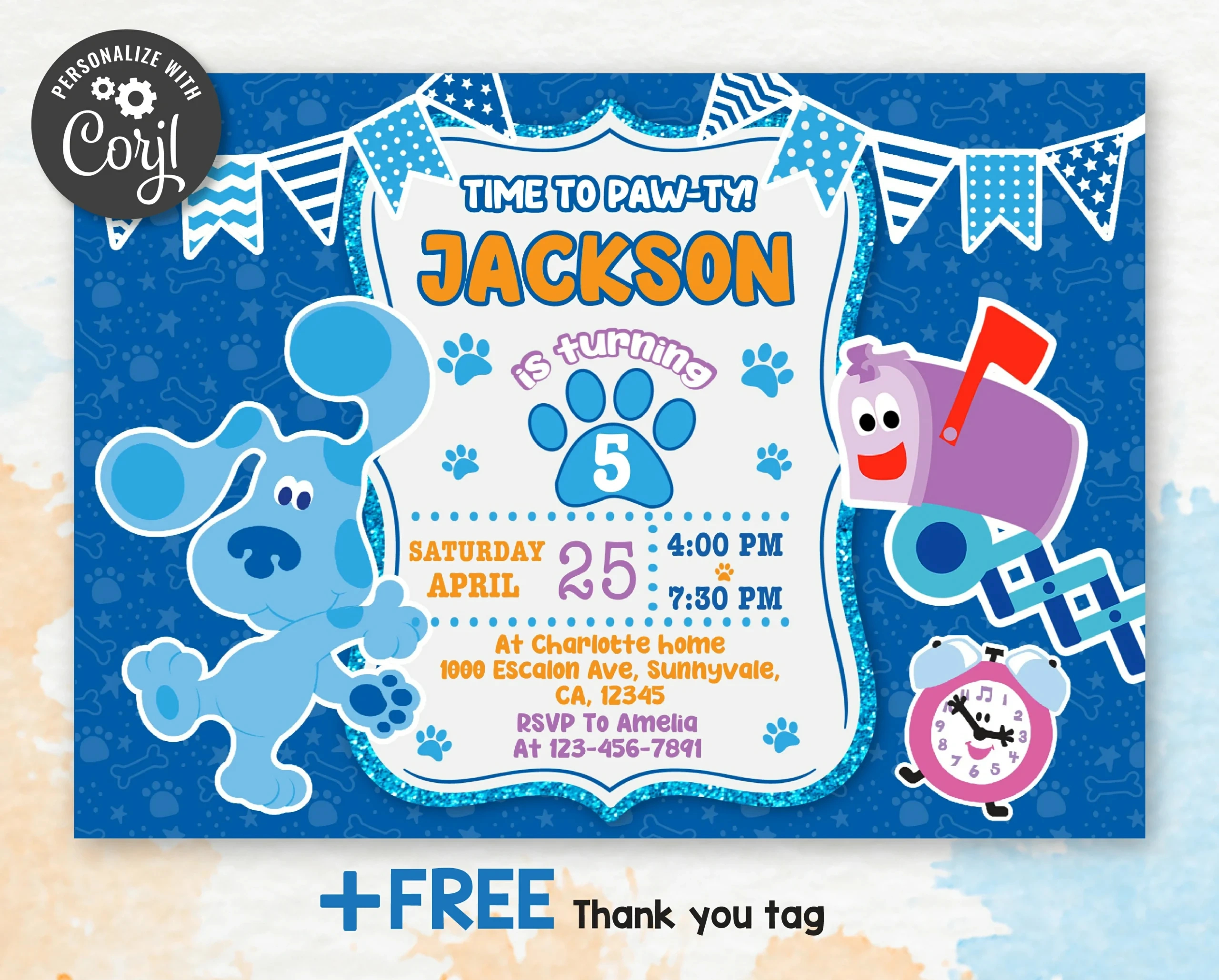 Blues Clues Birthday Party Invitation - Amazinginvite with Free Printable Blues Clues Birthday Invitations
