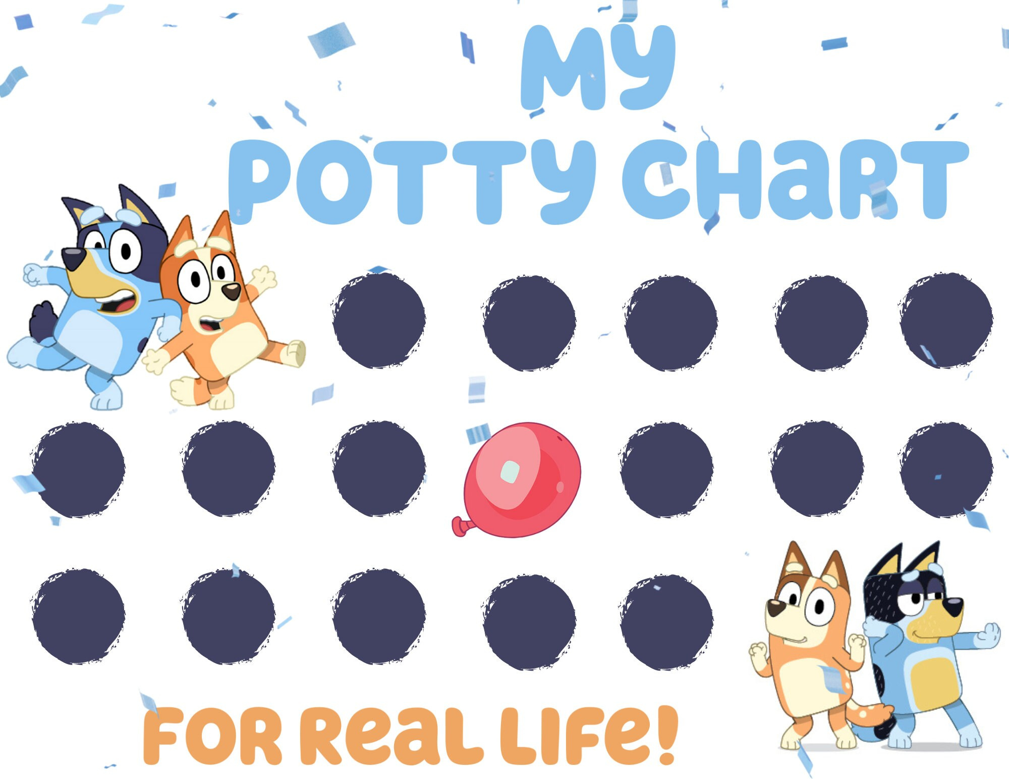 Bluey Potty Chart,Bluey, Potty Chart, Potty Training Chart, Potty in FREE Printable Bluey Potty Chart