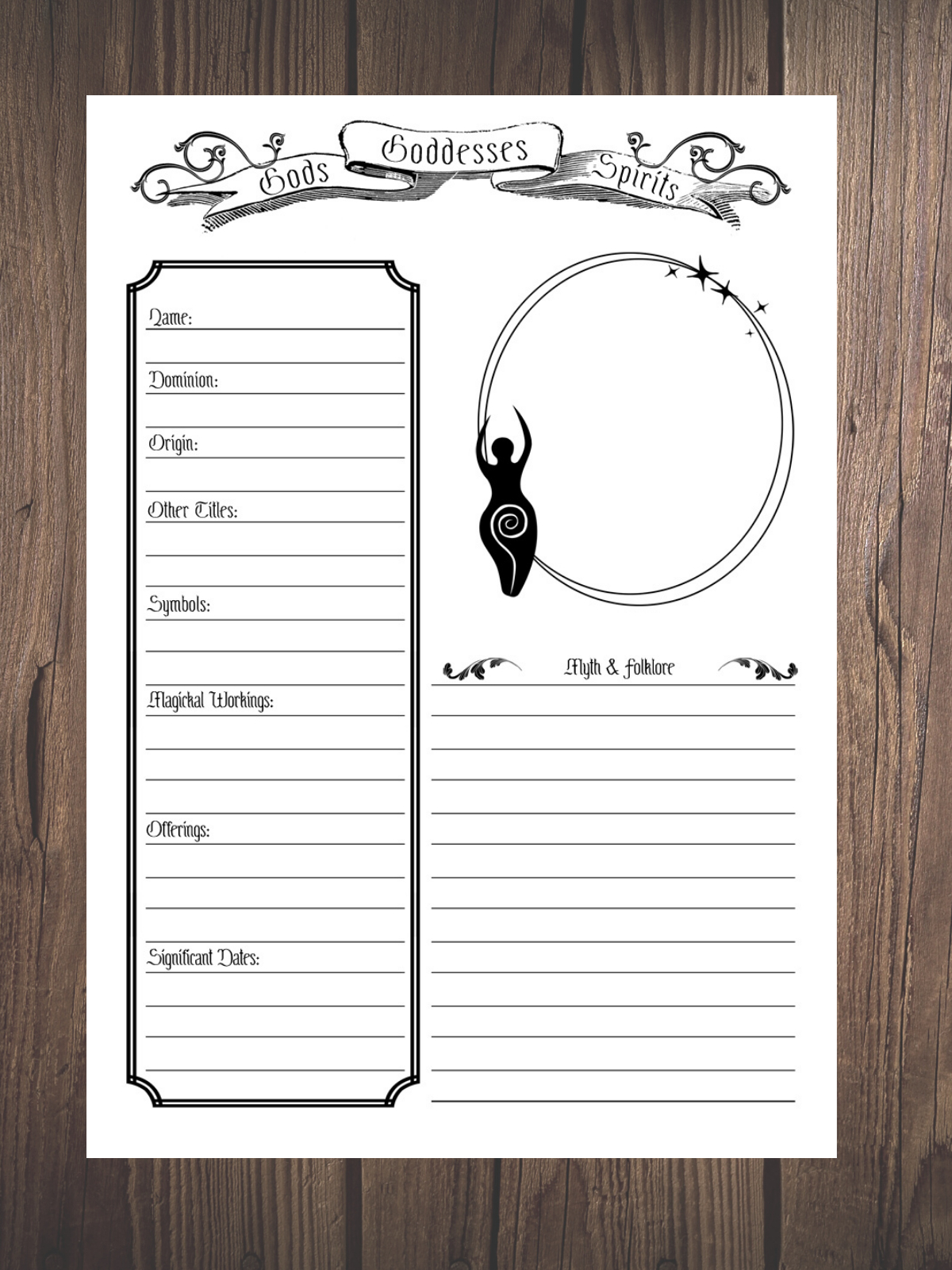 Book Of Shadows Blank Worksheets with FREE Printable Book of Shadows