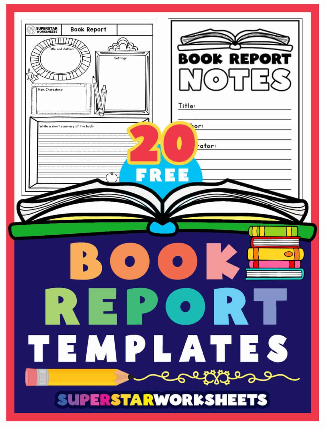 Book Report Templates (Free Printables) - Superstar Worksheets within Free Printable Books For 3Rd Graders