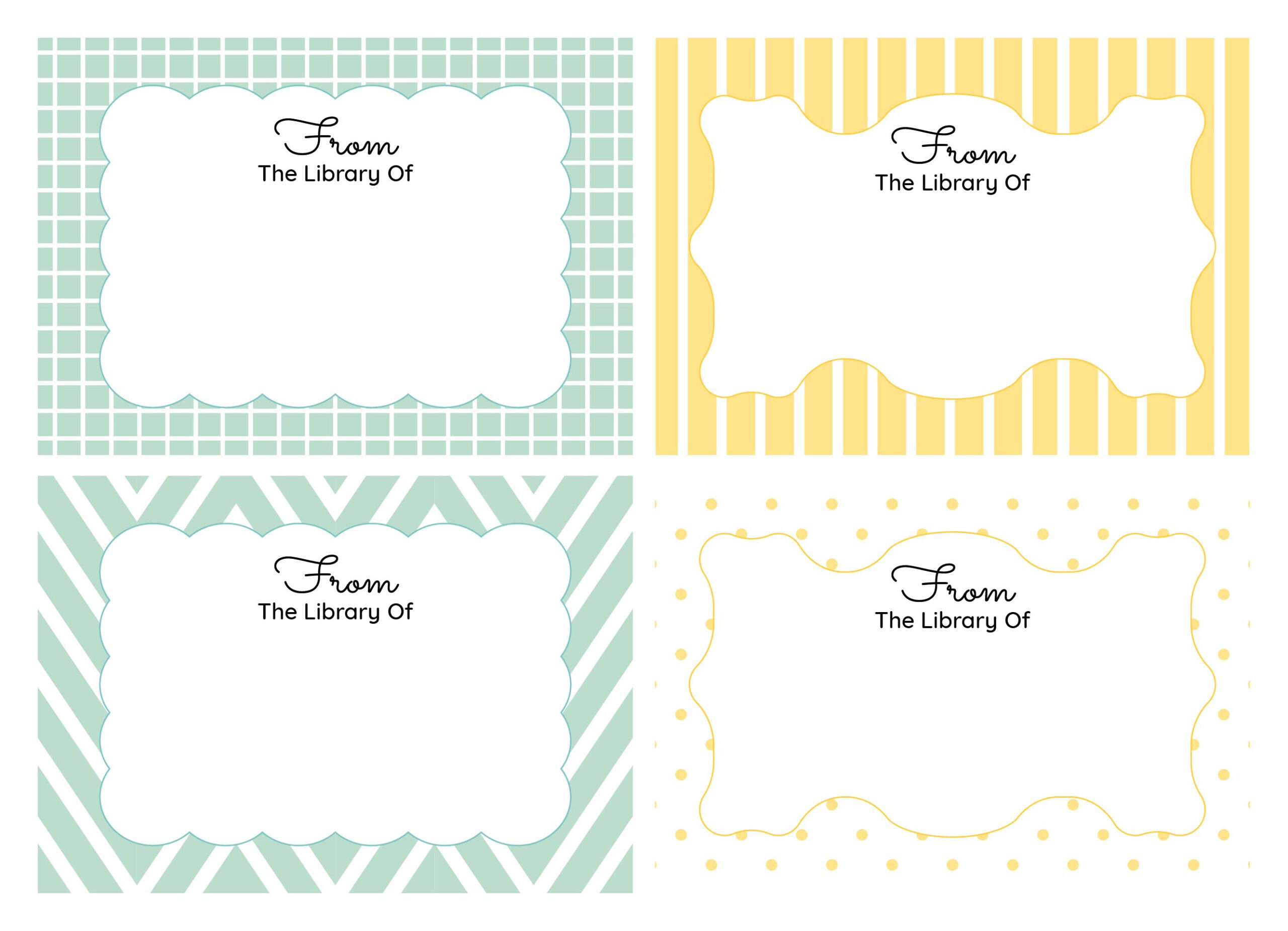 Bookplate Templates - 10 Free Pdf Printables | Printablee regarding FREE Printable Bookplate Template Word