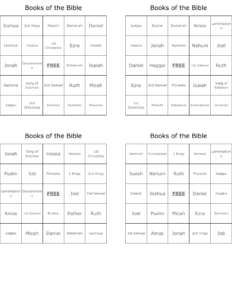 Books Of The Bible Bingo Cards - Wordmint with Free Printable Books Of The Bible Bingo Cards