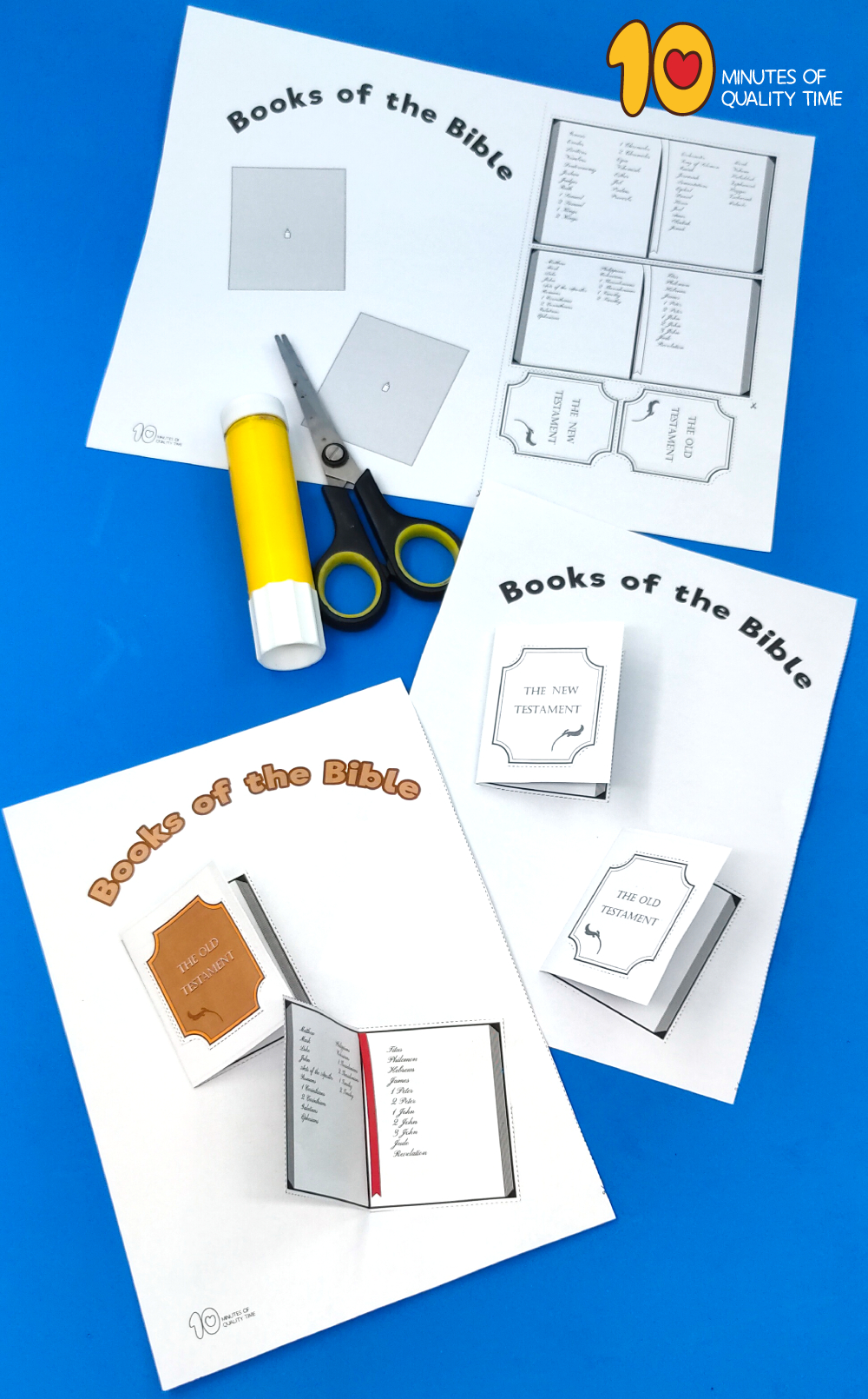 Books Of The Bible Craft – 10 Minutes Of Quality Time pertaining to Free Printable Books Of The Bible Craft