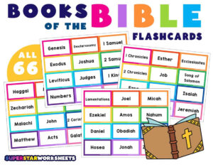 Books Of The Bible Flashcards - Superstar Worksheets in Free Printable Books Of The Bible Cards