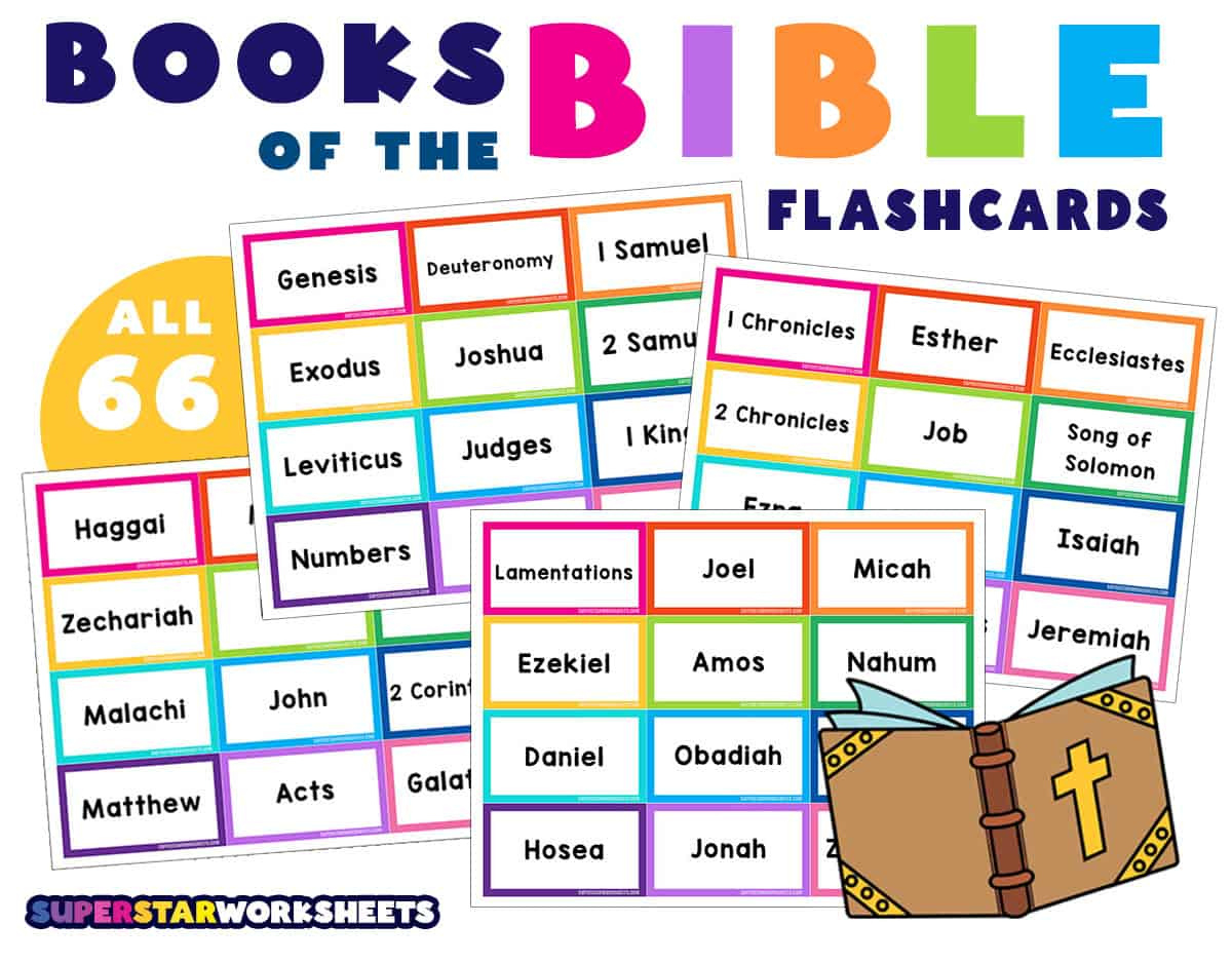 Books Of The Bible Flashcards - Superstar Worksheets with Free Printable Books Of The Bible Flash Cards Printable