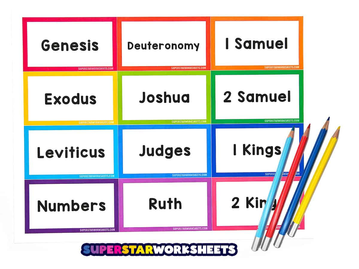 Books Of The Bible Flashcards - Superstar Worksheets with regard to FREE Printable Books of the Bible Flash Cards Printable