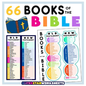 Books Of The Bible List - Superstar Worksheets with FREE Printable Books of the Bible Bookmarks Templates